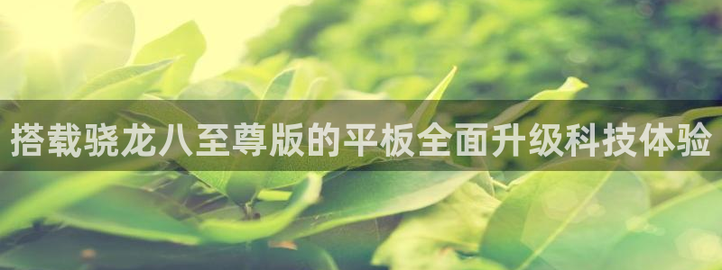 天天购彩2登录入口：搭载骁龙八至尊版的平板全面升级科技体验