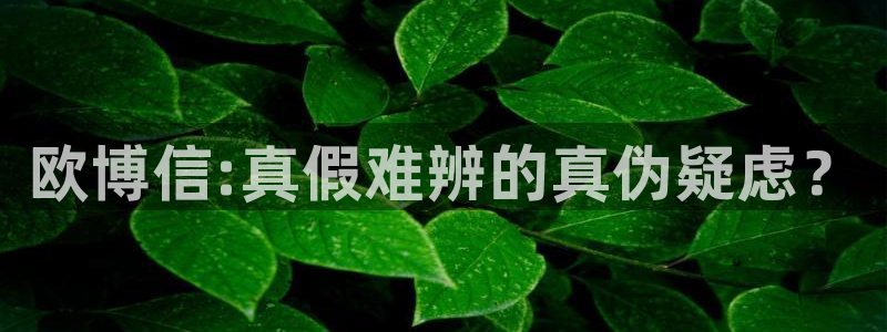 成都天天购彩电子有限公司：欧博信:真假难辨的真伪疑虑？