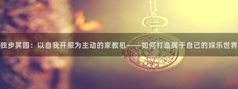 上海天天购彩汽车电子有限公司：独步其园：以自我开服为主动的家教机——如何打造属于自己的娱乐世界