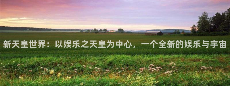 天天购彩2体育：新天皇世界：以娱乐之天皇为中心，一个全新的娱乐与宇宙